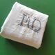 Drap ancien en lin monogrammé 3,20x2,30 m