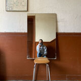 Antique mirror stitched