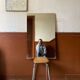 Antique mirror stitched