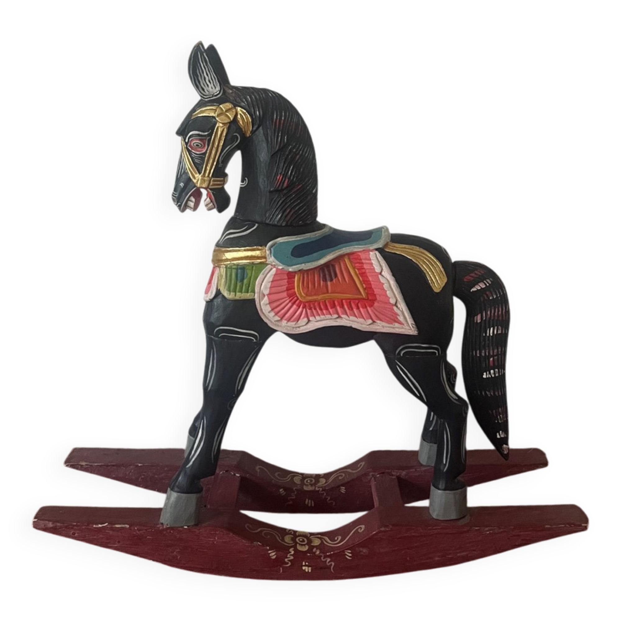 Antique wooden rocking horse