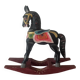 Cheval à bascule en bois ancien