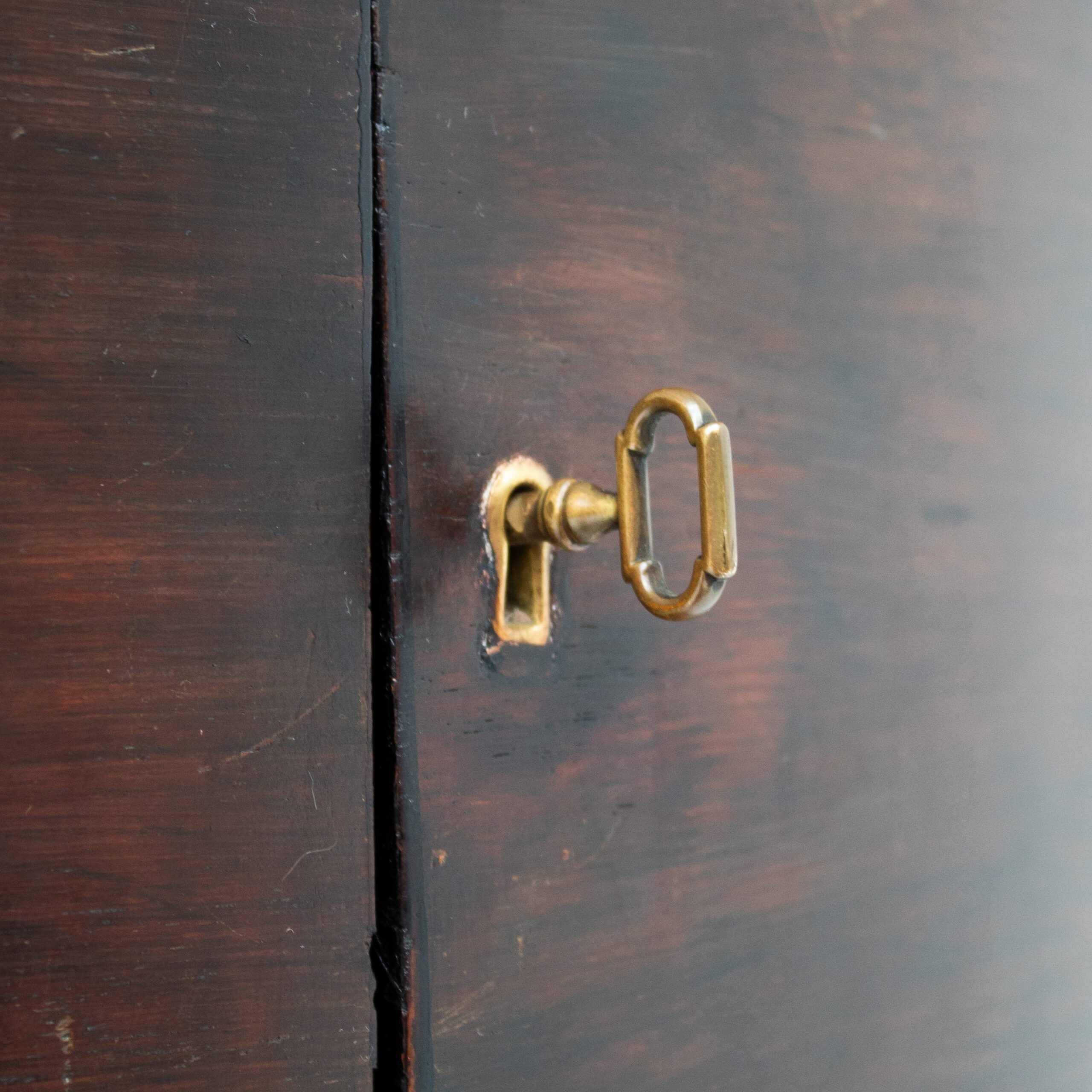 Set of Art Deco nightstands in dark wood