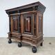 Beautiful 17th-century Dutch cabinet in rosewood and ebony marquetry.