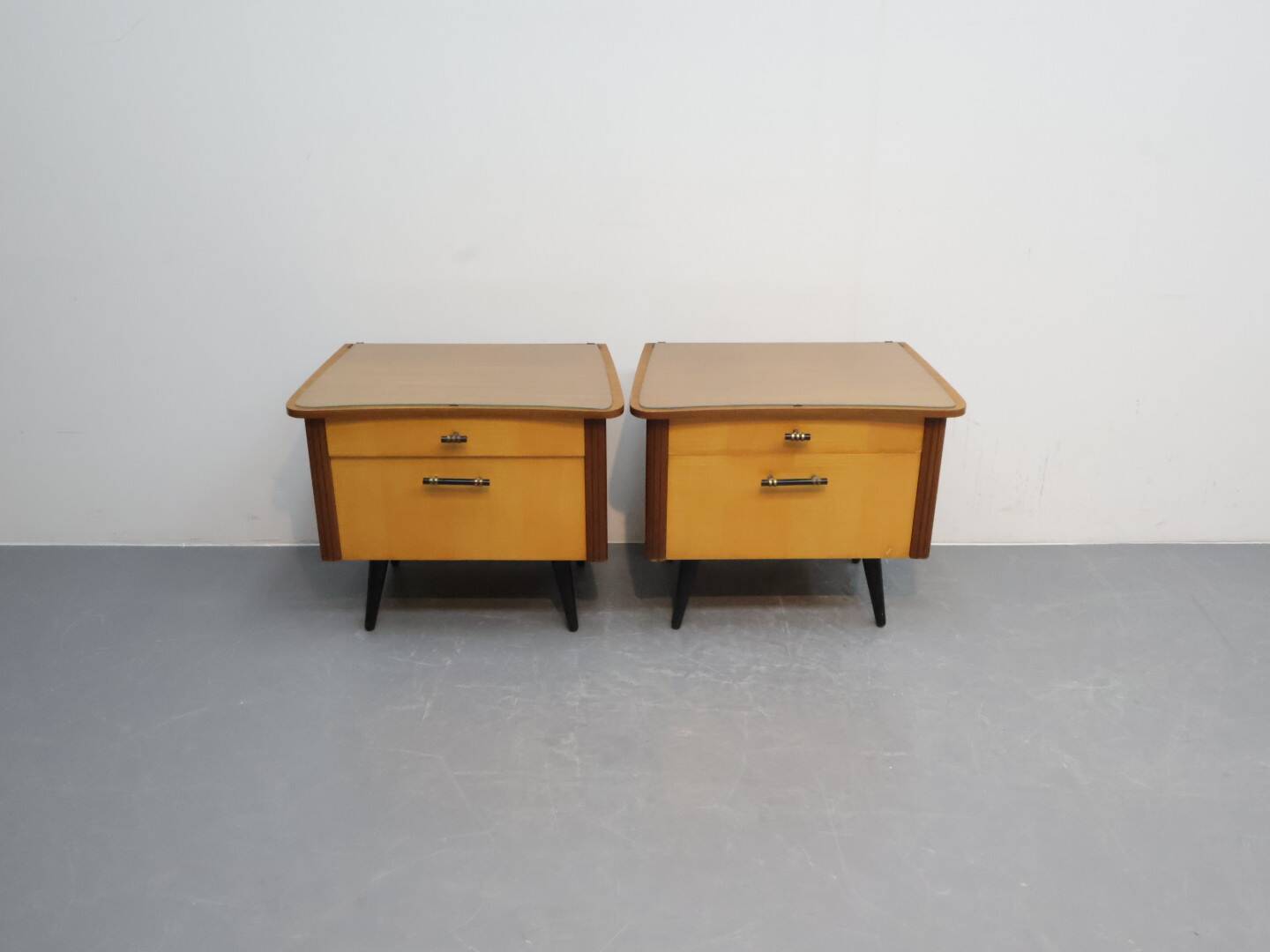 Set vintage nachtkastjes