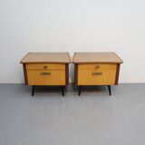 Set vintage nachtkastjes