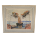 Oil Painting on Canvas Marine Boat at Sea - Signed Jean Corniche 1943