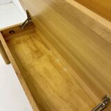 Vintage Danish Ansager mobler solid wooden bench , 1970s