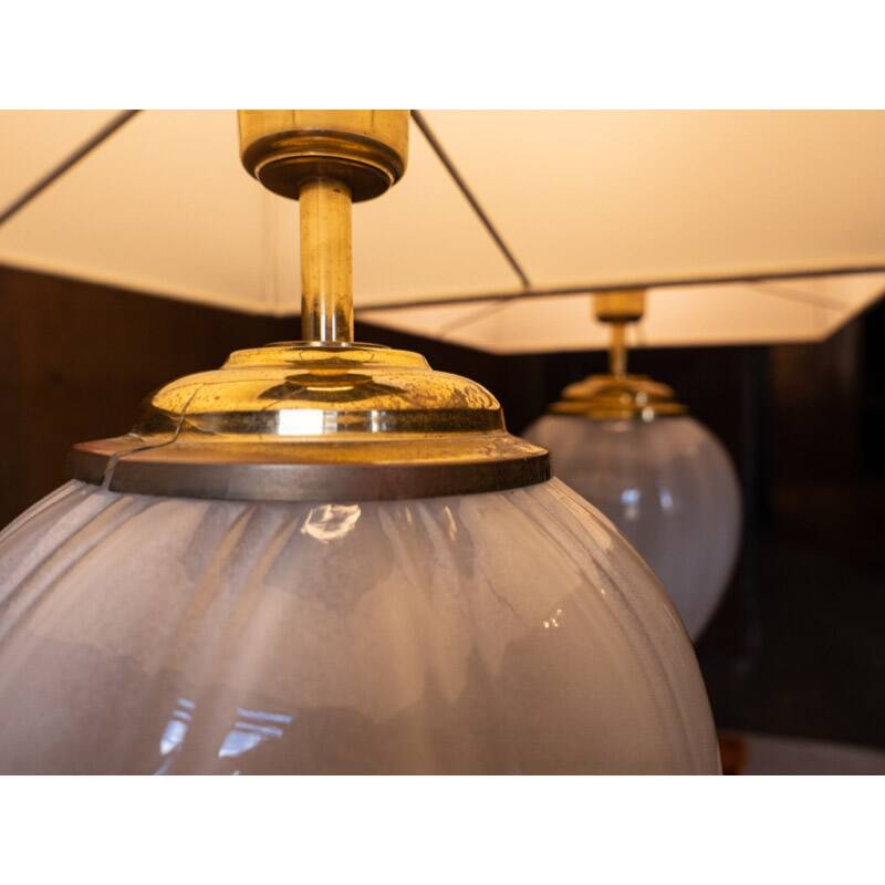 Table lamps by Tommaso Barbi, Italy 1970s