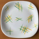 6 grandes assiettes plates anciennes en faïence de Lunéville