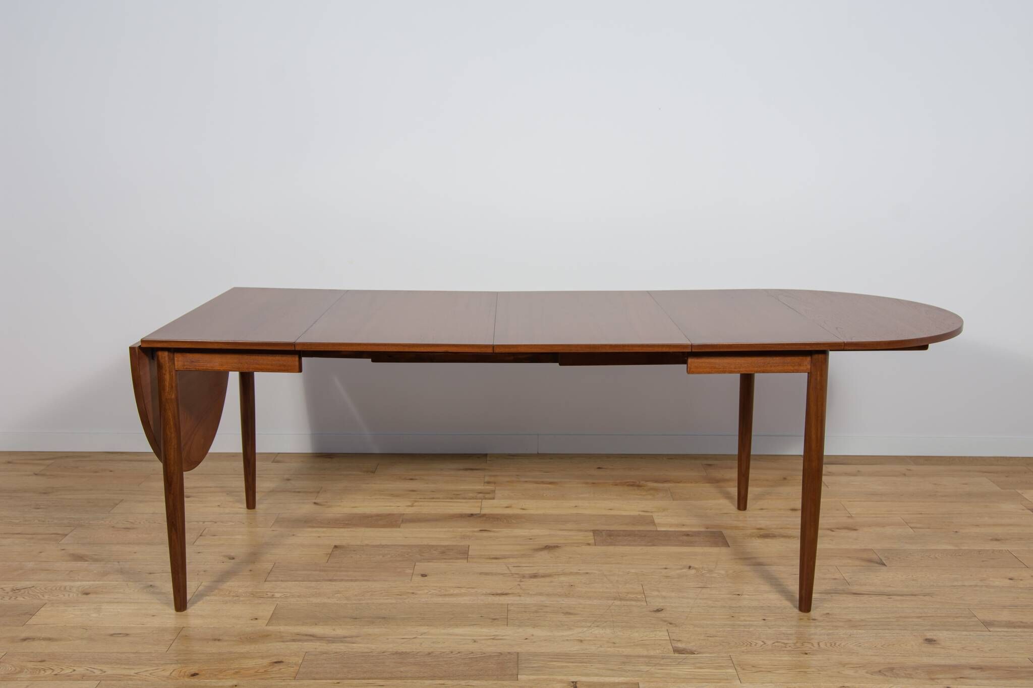 Table à manger extensible en teck et palissandre des années 1960, Danemark.