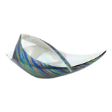 Vintage White and Iridescent Ceramic Bowl or Centerpiece n 6768 by Lusso, Italy