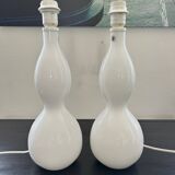 Pair of blown glass lamp bases