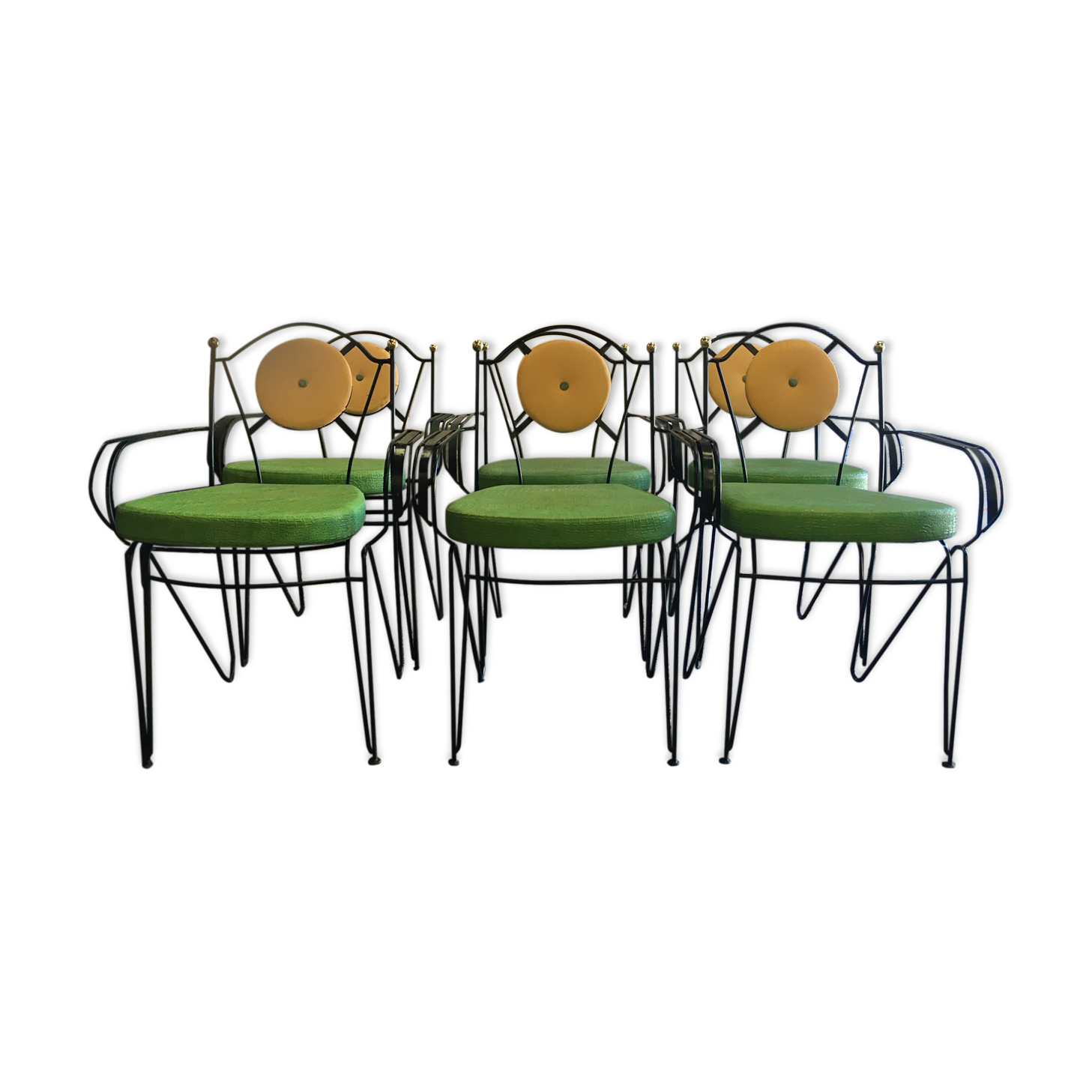 Suite of 6 bar chairs from the 50s and 60s