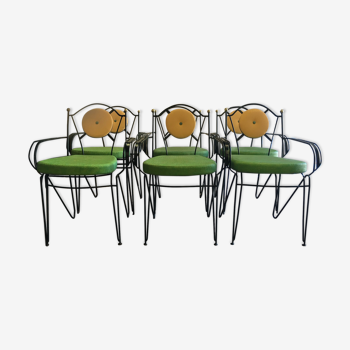 Suite of 6 bar chairs from the 50s and 60s