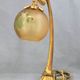 Romantic art-nouveau lamp in glass paste Lucien Gau