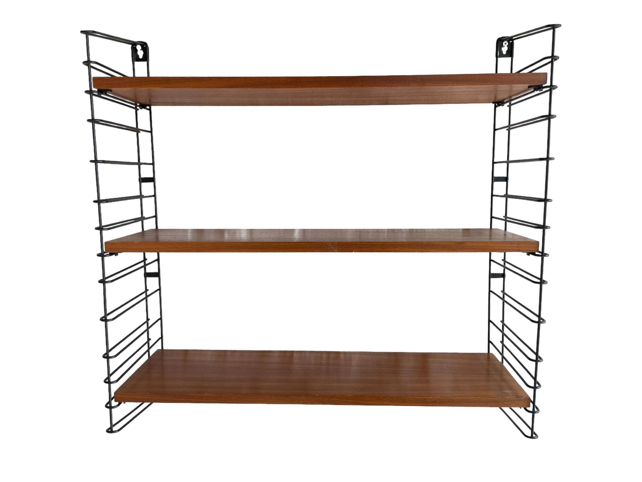 Scandinavian modular shelf Tomado Holland design metal and wood vintage 50's 60's