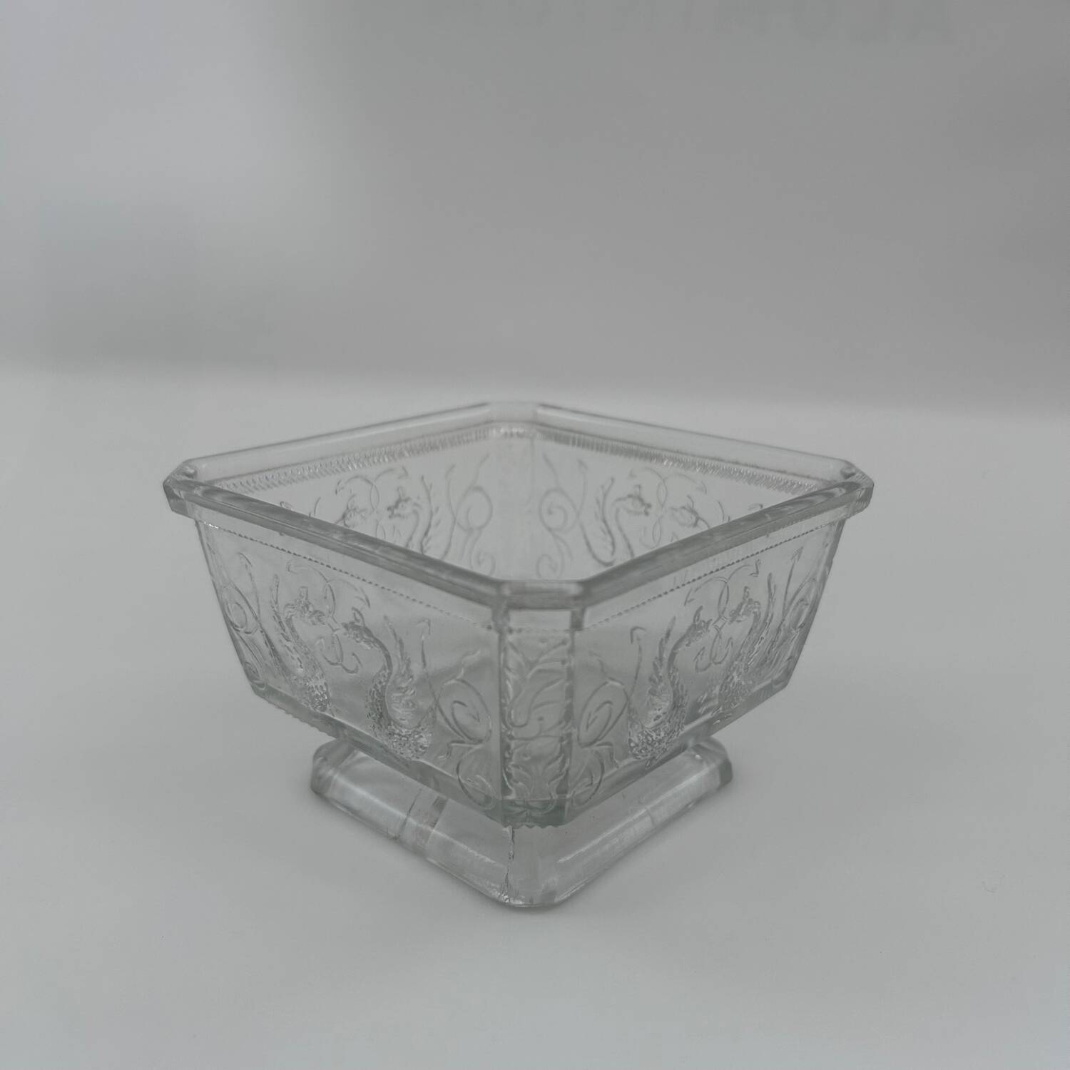 Glass cup with dragon decoration