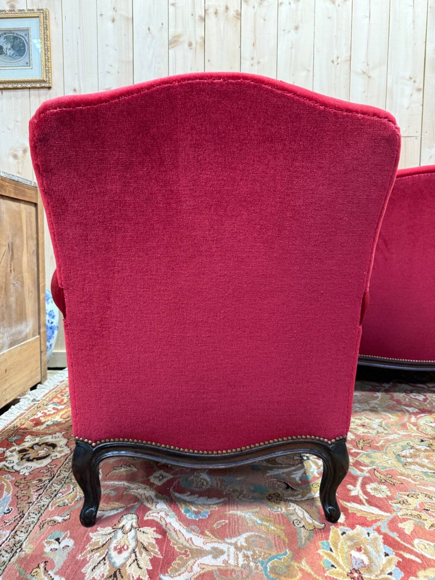 Salon canapé et paire de bergères de style Napoléon III