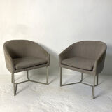 Pair of grey armchairs