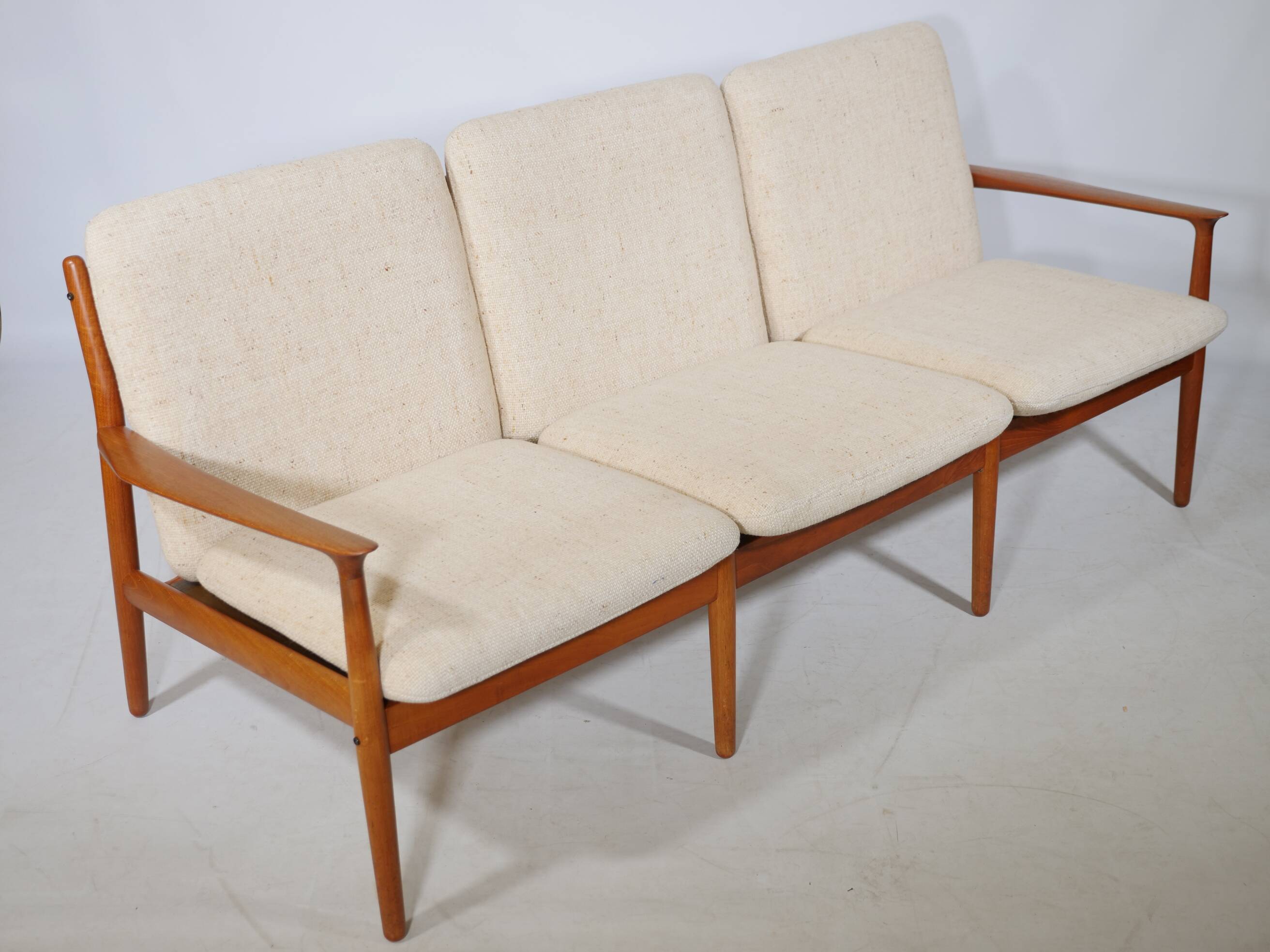 Danish Design Teak Sofa Couch Three-Seater by Svend Aage Eriksen for Glostrup, 1960s
