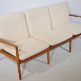 Danish Design Teak Sofa Couch Three-Seater by Svend Aage Eriksen for Glostrup, 1960s