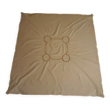 White tablecloth embroidered with lace & days