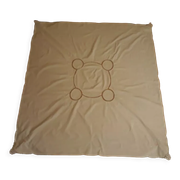 White tablecloth embroidered with lace & days