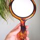 Miroir à main double face plastique écaille de tortue
