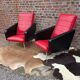 Pair of Armchairs in Faux Leather
