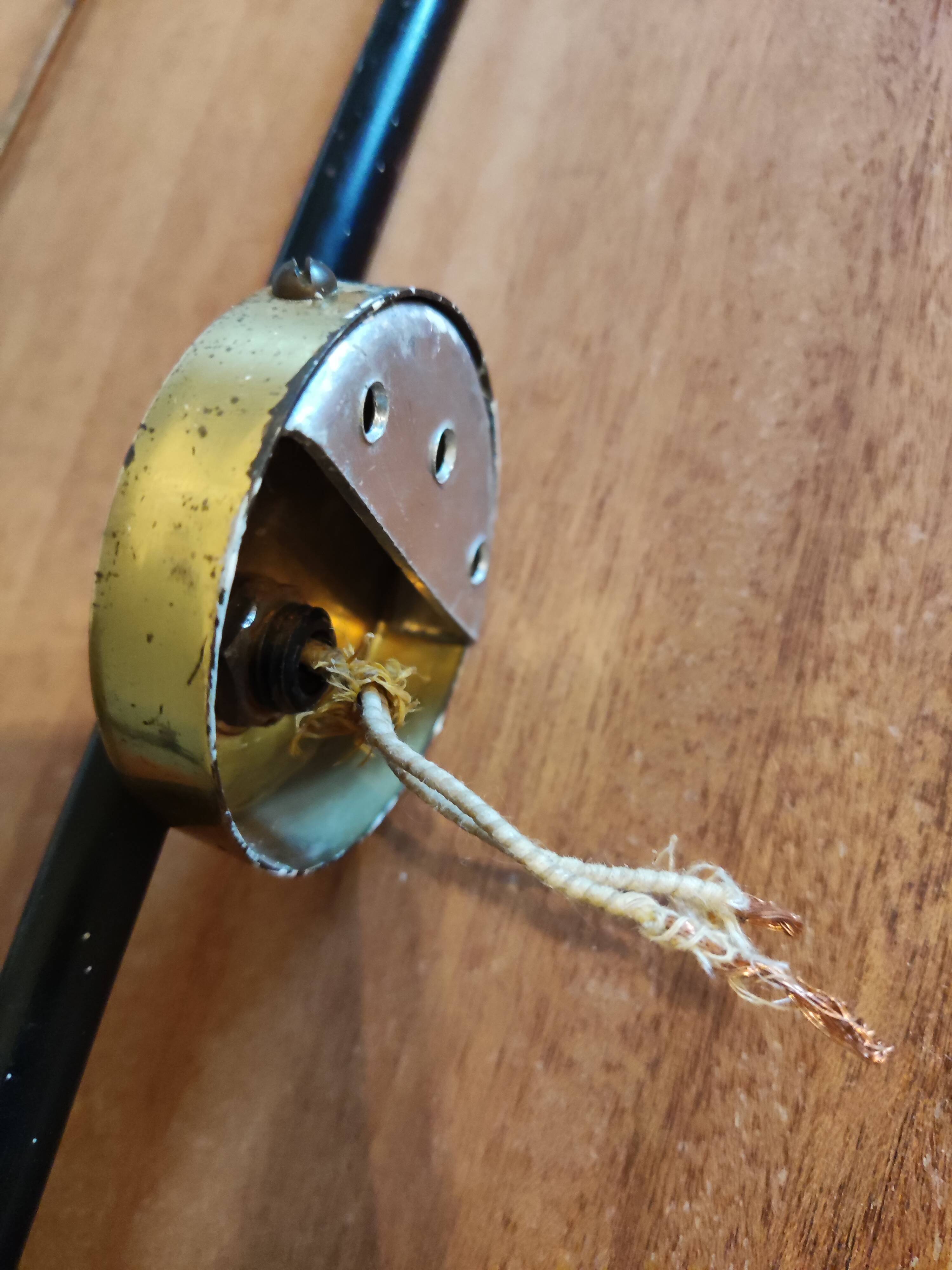 Brass and white opaline wall light