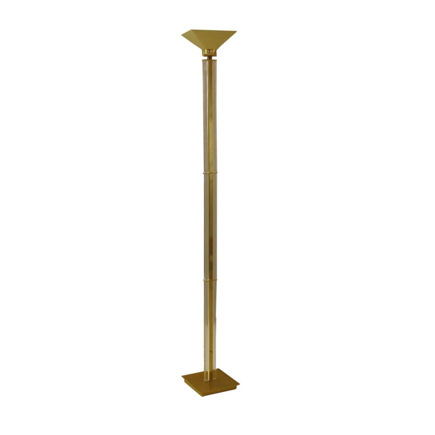 Hollywood Regency Brass Uplighter Floor Lamp by Baulmann, 1980s