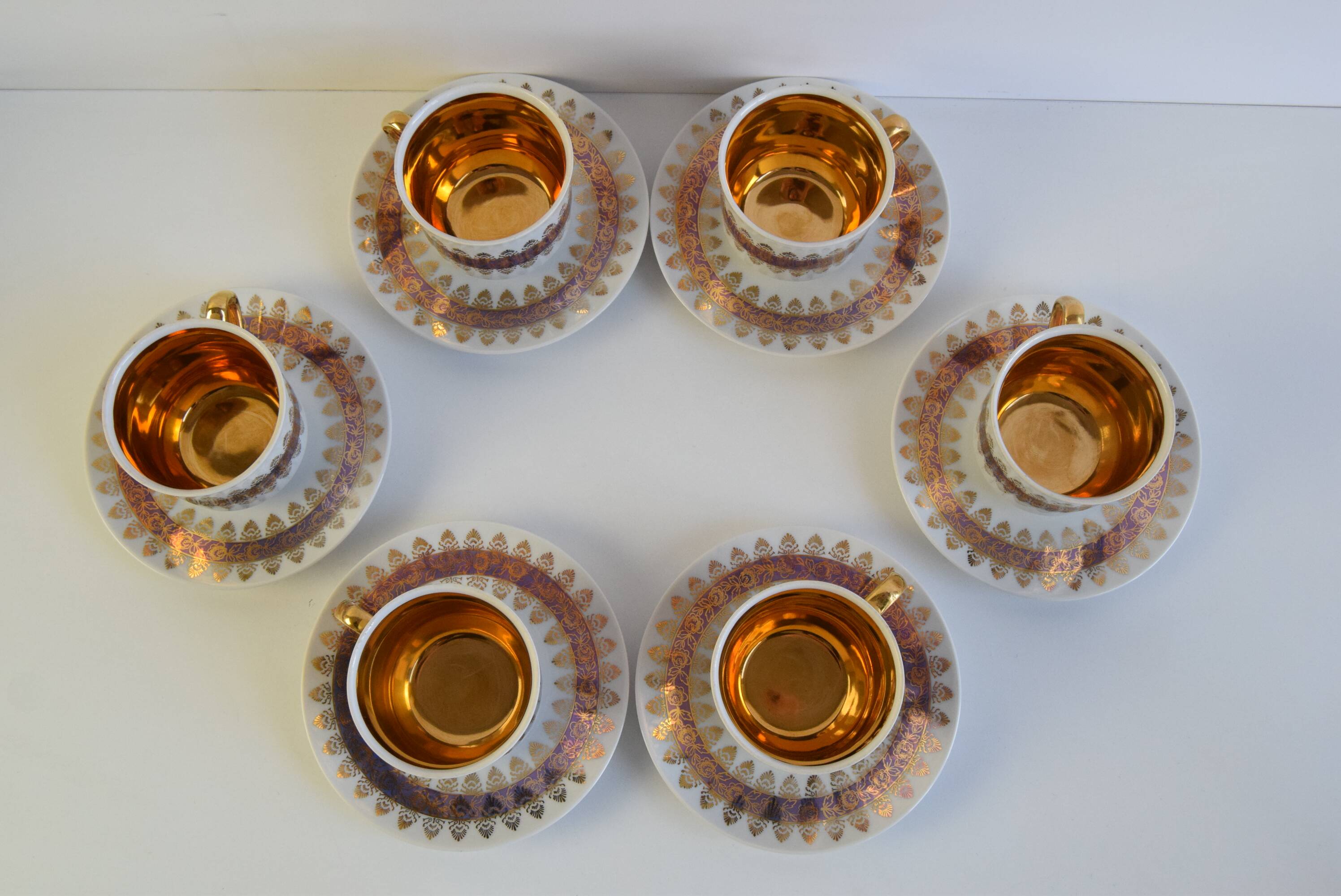 Set of six Cups and Saucers by Epiag 1950