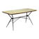 1960s vintage table made of wood and metal with a glass top, Italy.