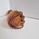 Vintage Amber Glass Dachshund Dog Shaped Bottle