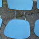 Lot of 4 chairs in blue formica
