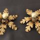 Gilded hand-forged Florentine wall lamp Hans Kögl style, Italy