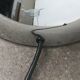 Chrome metal arc floor lamp Space Age mid-century by Cosack, 1960s