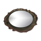70's Mirror Wall Mirror Ceramic Pan Illuminated Space Age Design