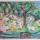 Oil pastel, notebook of a traveler in Tuscany 09, 31 x 24 cm
