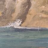 Tableau huile sur toile marine signée
