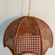 Suspension en cannage et rotin vintage