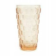 Vase, mid-century modern, pressed rose glass, Ząbkowice, Poland, 1970s