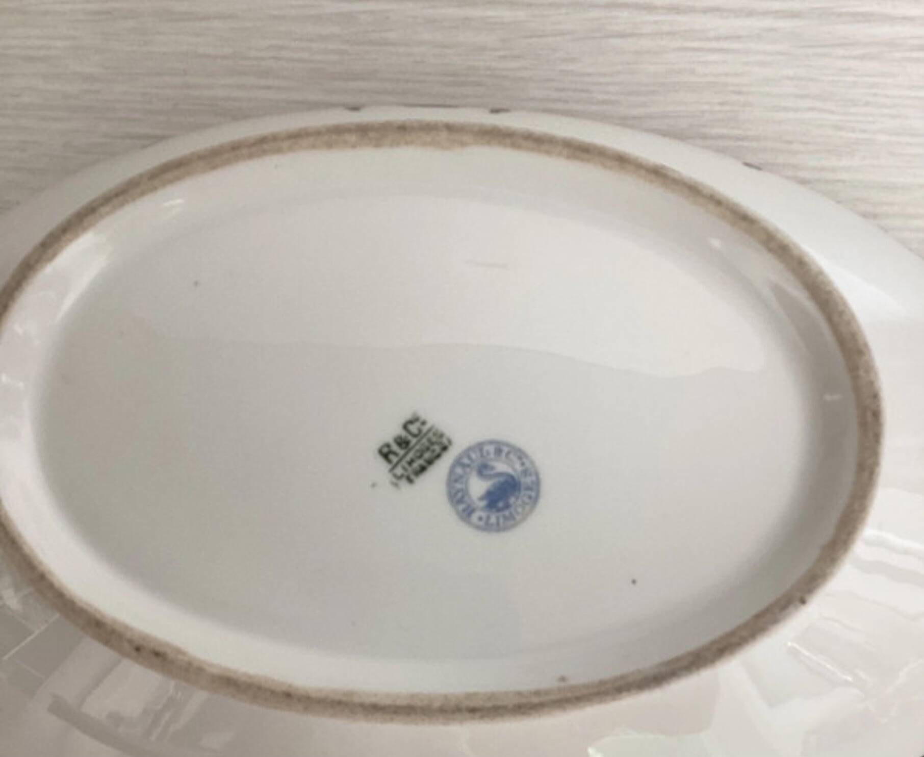 Raynaud oval porcelain tureen from Limoges
