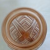 Art Deco pink blown glass vase