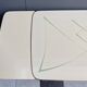 cream and green color 1960s formica dining table enlarge and changing in height