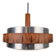 Vintage Scandinavian Pendant Lamp in Teak, 1960s