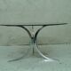 Italian modern chrome and glass coffee table, 1970