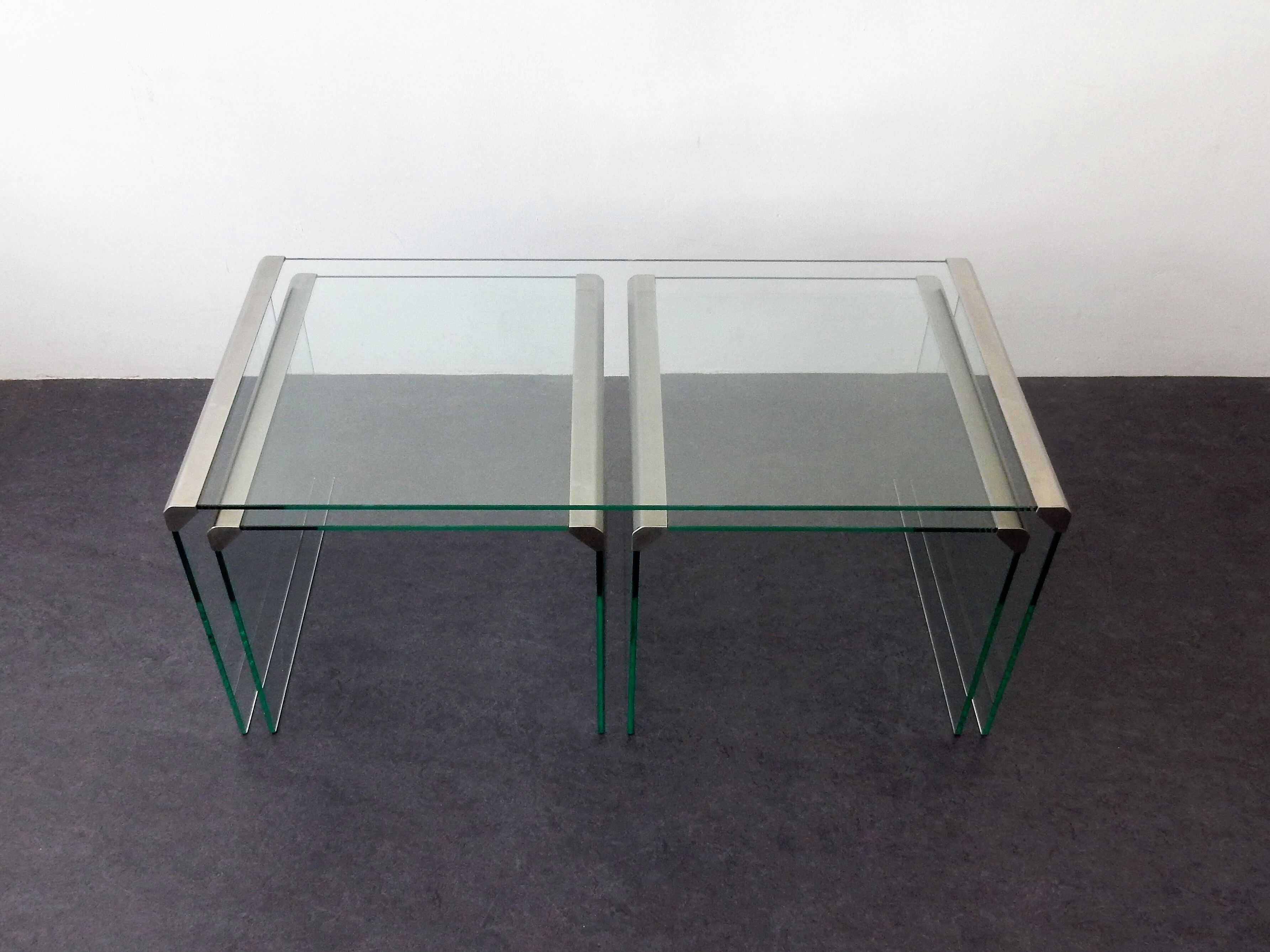 Set of three nesting tables by Pierangelo Gallotti for Gallotti & Radice, 1970s