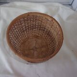 Cache pot braided Wicker - vintage