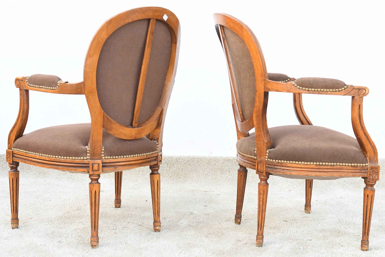 Pair of Louis XVI-style armchairs